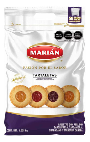 Marián Tartaletas Galletas Rellenas 1.5 Kg