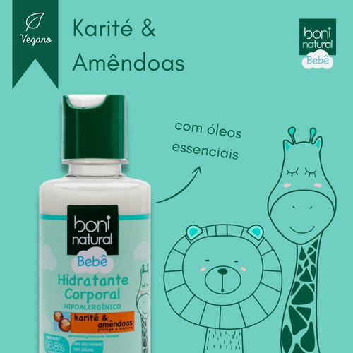 Imagem 2 de 4 de Hidratante Bebê Karité E Amêndoas 250ml Boni Natural Vegano