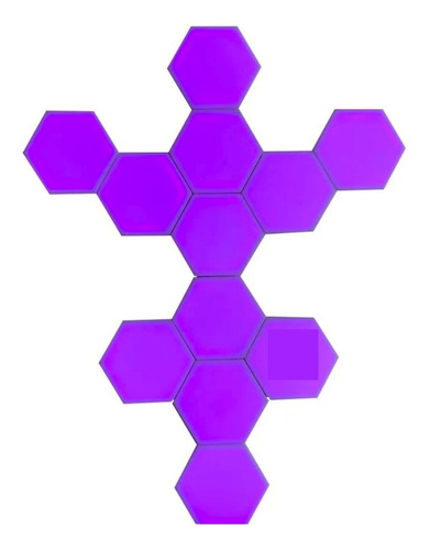 Lampara Led Touch Hexagonal | Kit 15 Paneles  De Colores