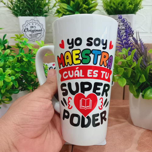 Taza 17 Onzas Cónica Super Poder Maestra / Maestro
