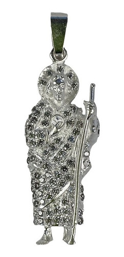 Dijesan Judas Tadeo Zirconias Mediano 4.8 Cm Plata Ley 925