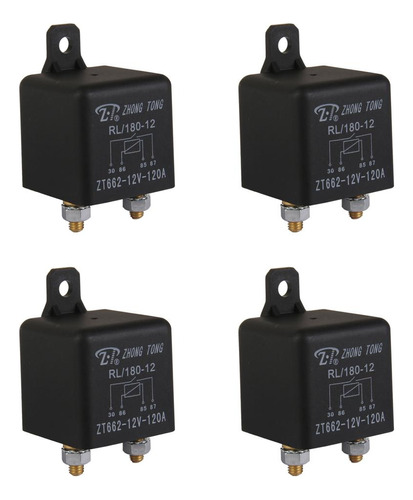 4pcs 12v Four Pin 120a Black Car Vehículo Camión Motor