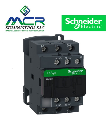 Contactor Industrial Trifasico 18a 1na + 1nc 24vac Schneider