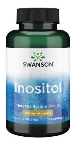 Inositol Swanson 650mg 100 Cap Sistema Nervioso