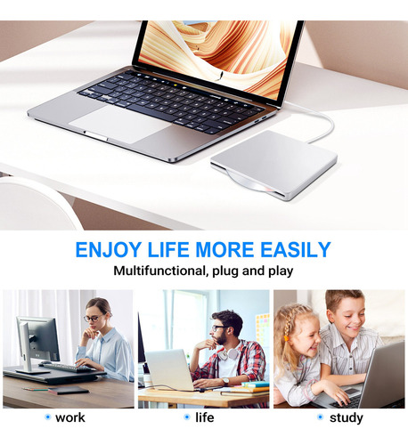 Mxg-sjpj Unidad Externa De Cd/dvd L3usb C Portátil Cd