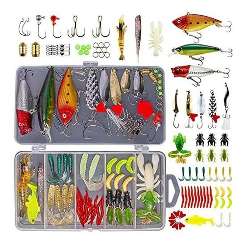 Kit Completo Accesorios D/pesca Goando P/agua Dulce 78pcs