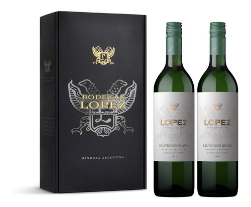 Vino Blanco Sauvignon Blanc 2u X 750ml De Bodegas Lopez