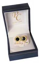 Comprar Caravanas En Plata Y Oro Con Onix (2448)