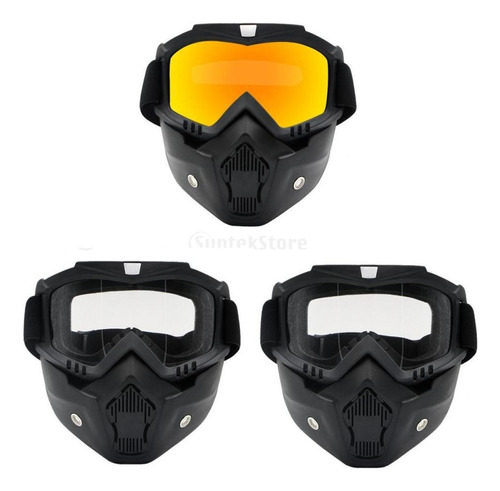 3x Motocross Goggles Bike Antiniebla Protector De Gafas A