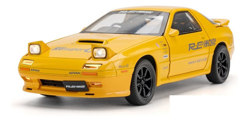 Initial D Mazda Savanna Rx-7 Fc Miniatura Metal Coche 1/24