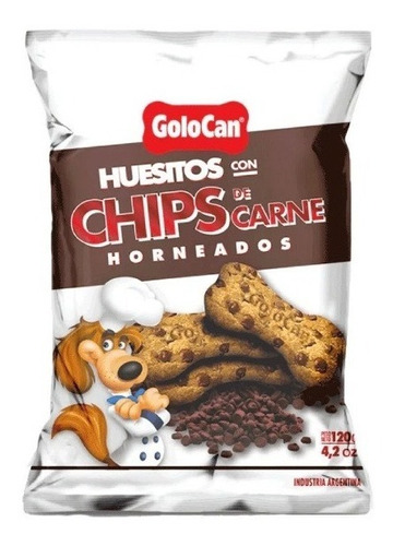 10 Golocan Huesitos Chips Horneados D Carne 120g Snack Perro