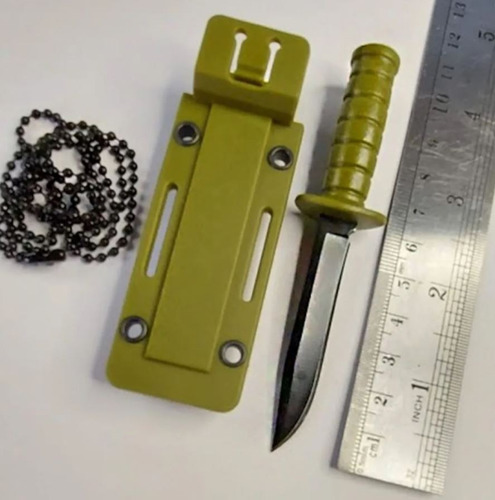 Mini Cuchillo Puñal Collar Tactico Defens Personal Disuacion