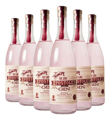 Gin Apostoles Rosa Mosqueta Caja X 6 X 700ml. Giovannonni