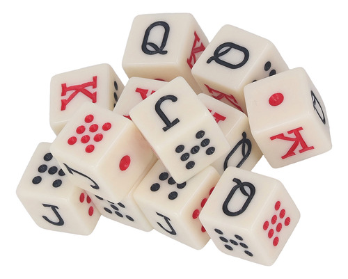 Juego De Dados Con Alfabeto Acrílico, 12 Piezas, Papel Portá