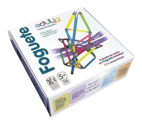 Quebra-cabeça Edulig Puzzle 3d Foguete - 50 Peças