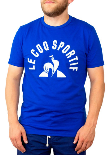 Remera Le Coq Sportif Lifestyle Hombre Retro Logo Azul Blw