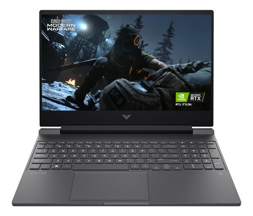 Laptop  gamer  HP Victus 15-fb1013dx gris 15.6", AMD Ryzen 5 7535HS  16GB de RAM 512GB SSD, NVIDIA GeForce RTX 2050 144 Hz 1920x1080px Windows 11 Home