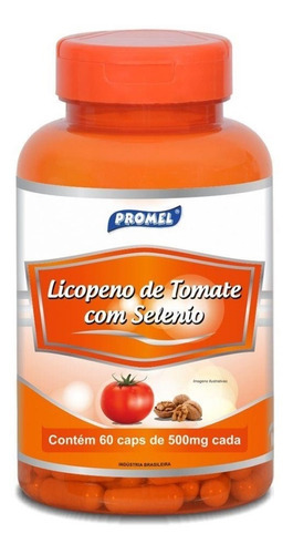 Licopeno De Tomate Com Selênio 60 Caps 500mg Promel