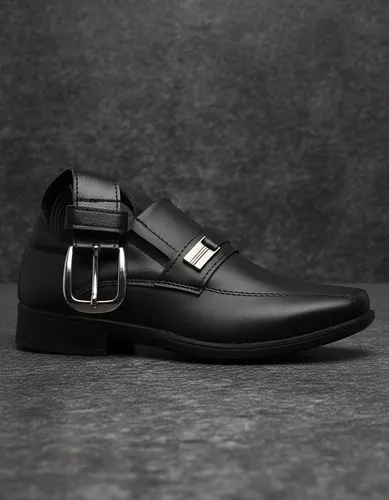 Kit Sapato Social Infantil Com Cinto Masculino Menino Fosco
