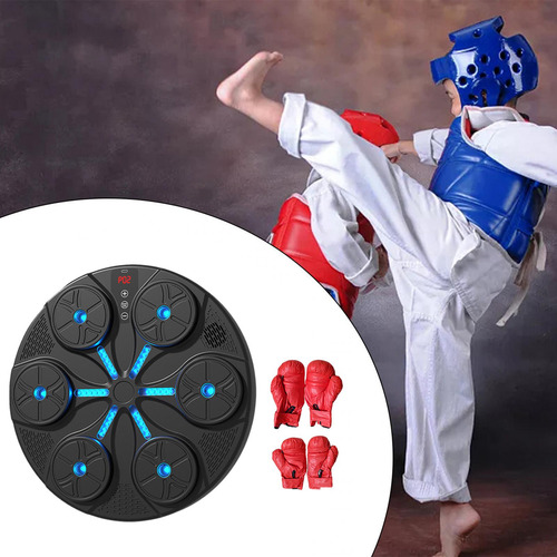 Máquina De Boxeo Pared Objetivo Guantes Rojos Pad Negro