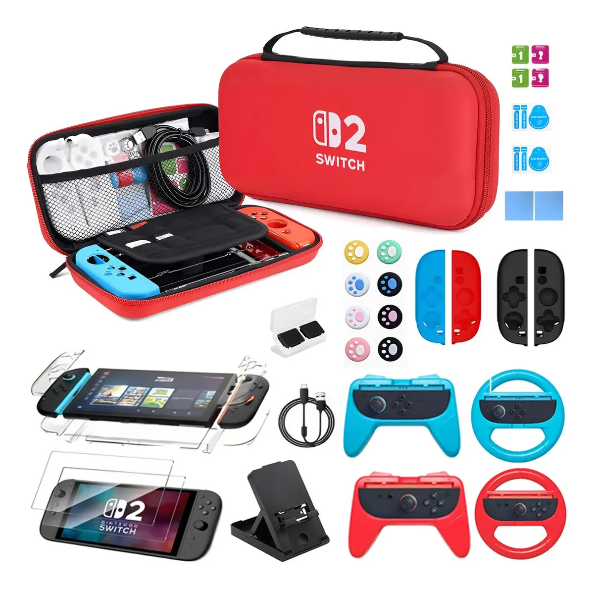 Estuche Accesorios AIYINSMART Nintendo Switch 2 Protectores Volantes