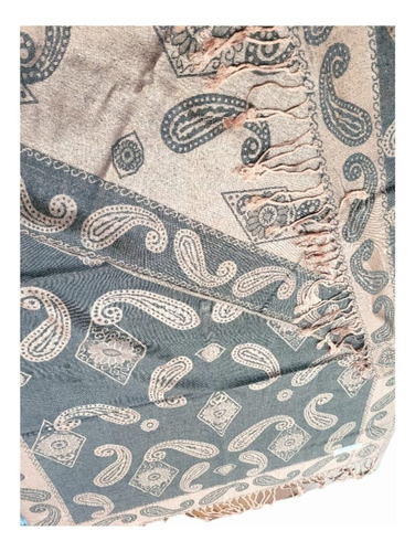 Pañuelo Pashmina Chalina Grande D Seda India Hindú C/flecos