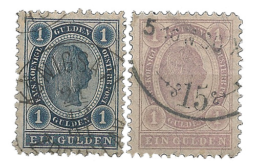 Austria Año 1899 Catálogo Yvert 57 + 58 $