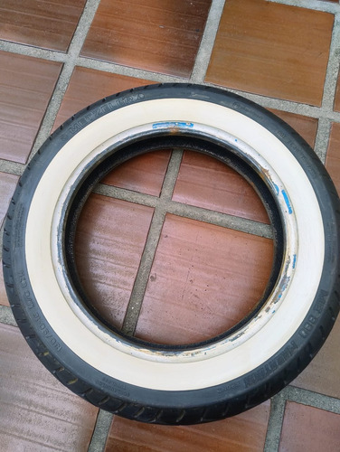 Pneu Moto Metzeler 130/90-16 Me880 Semi Novo,faixa Branca.