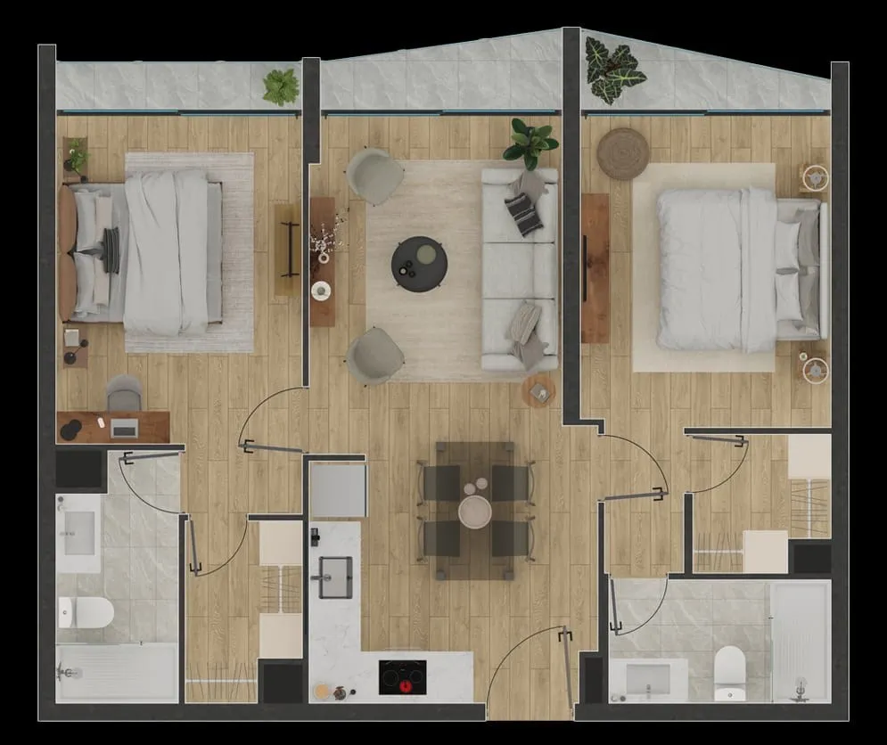 Imagen 2 de 13 de Venta Departamento 2 Dormitorios 2 Baños Providencia Nuevo