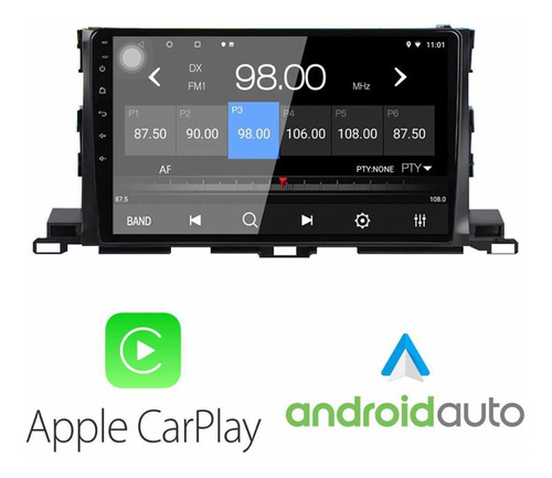 Estéreo Toyota Higlander, Carplay Y Android Auto 4+64 8core