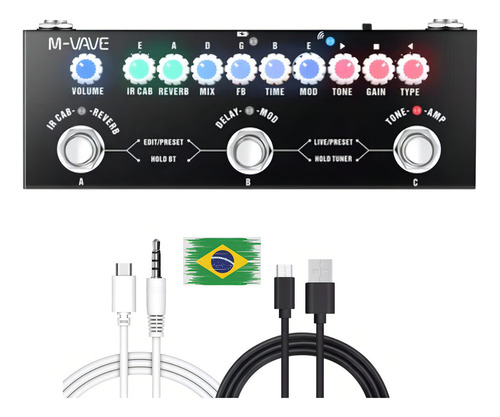 S Pedal De Efecto M-vave Cube Baby Negro