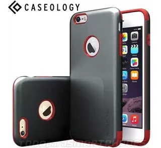 Funda Caseology Para iPhone 6 Plus Dual Layer Negro Rojo