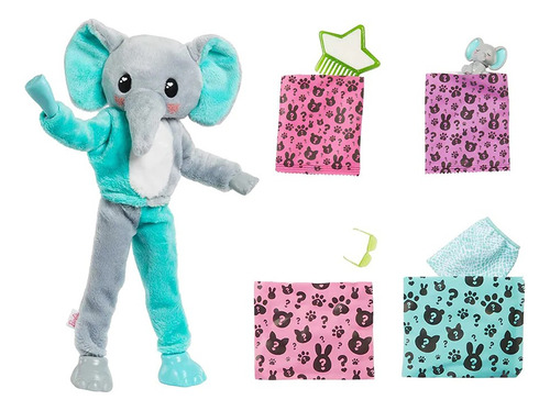 Barbie Muñeca Cutie Reveal Con Disfraz Elefante Hkp97