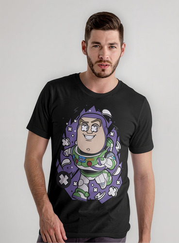 Playera Caballero Corte Recto Estampada De Buzz Lightyear