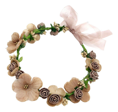 Corona De Flores Diadema Corona Floral Tocado De Novia Para