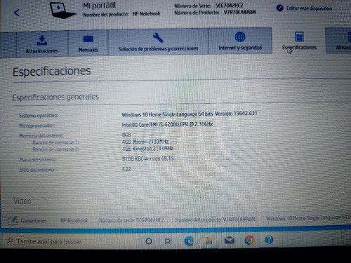 Laptop Hp  Procesador I5 De 6ta Generación. 