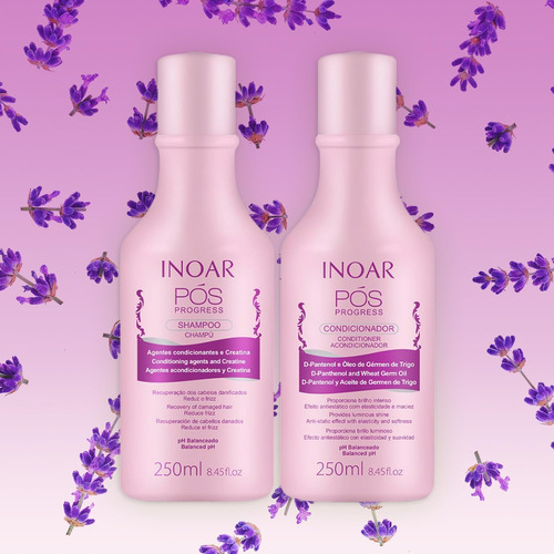 Inoar - Kit Shampoo E Condicionador Pos Progress, Tratamento