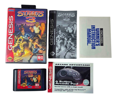 Streets Of Rage 3 | Sega Genesis Original Completo Local Mg (Usado)