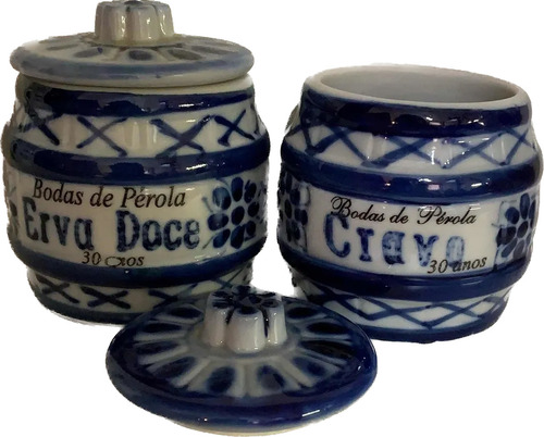 Kit 2 Potes Cravo E Canela Para Bodas De Perola 30 Anos 