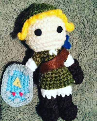 Link Zelda Ocarina Of Time Tejido Crochet (15 Cm)