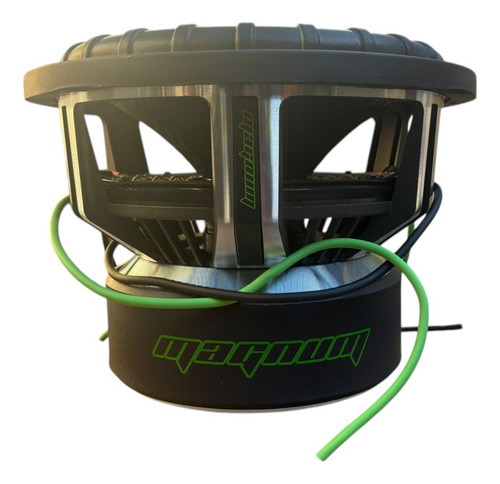 Subwoofer Magnum Apl122 2500 Wrms Dual 2 Ohms Maxima Calidad Color Negr/verde