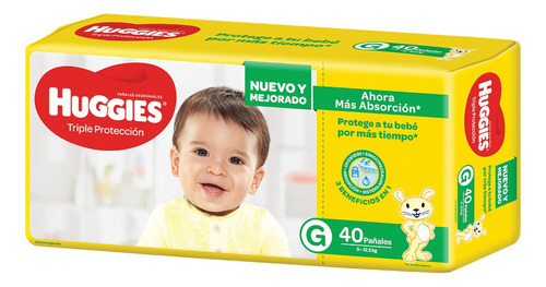 Pañales Huggies Triple Protección  G