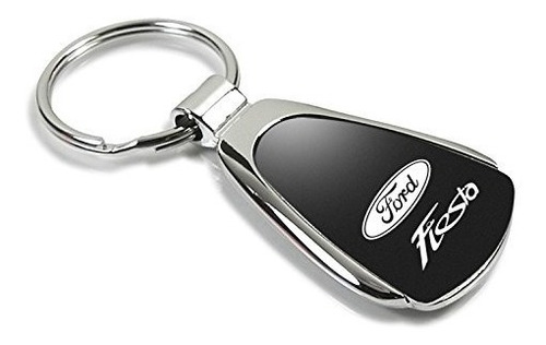 Ford Fiesta Lágrima Negro Llavero Auto Gota, Con Licencia