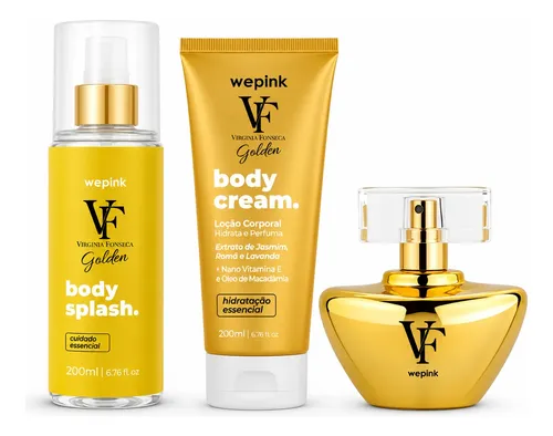 wepink VF Golden ボディケア3点セット Kit Vf Golden Wepink Perfume + Body Splash + Body Cream | MercadoLivre