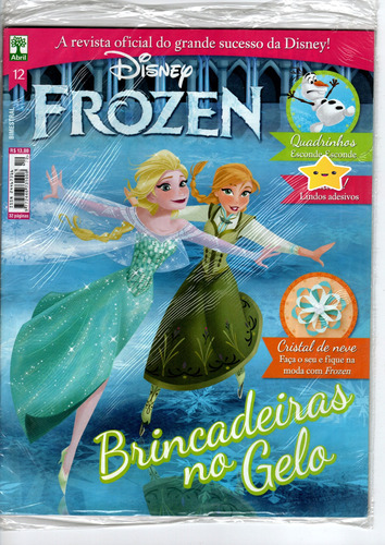Revista Princesa Frozen Disney Brincadeiras No Gelo  N° 12