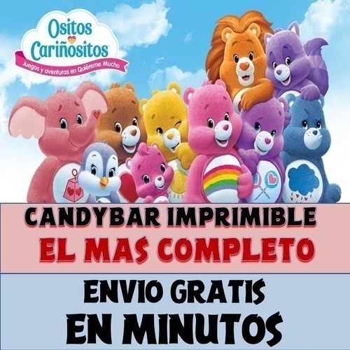 Kit Imprimible Candy Bar Ositos Cariñositos El Mas Completo