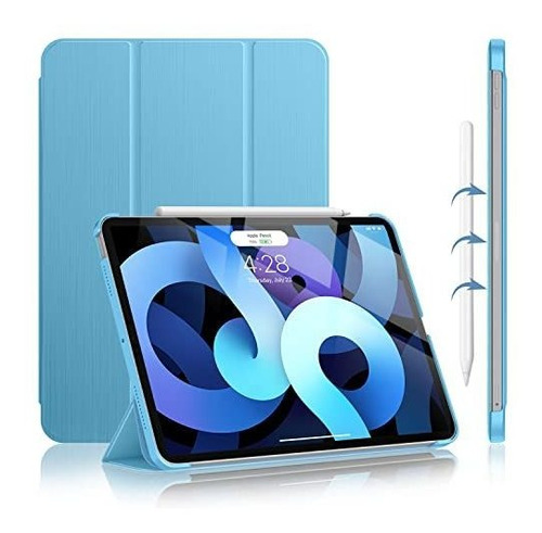 Funda Plegable Rigida Color Azul Compatible Con iPad Air 5