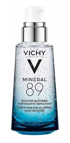 Imagen 1 de 11 de Gel/Serum Fortalecedor Facial Diario con Ácido Hialurónico Vichy Mineral 89 día/noche para todo tipo de piel de 50mL