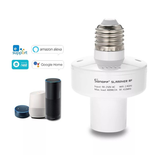 Imagen 8 de 10 de Sonoff Socket Slampher Inteligente E27 Wifi Y Rf