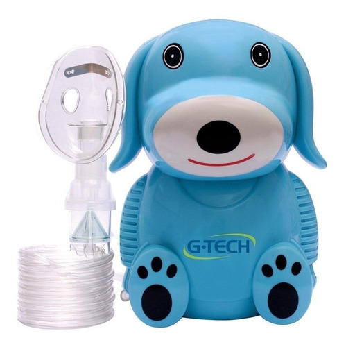 Nebulizador Y Inhalador Niños Dog Azul Gtech 